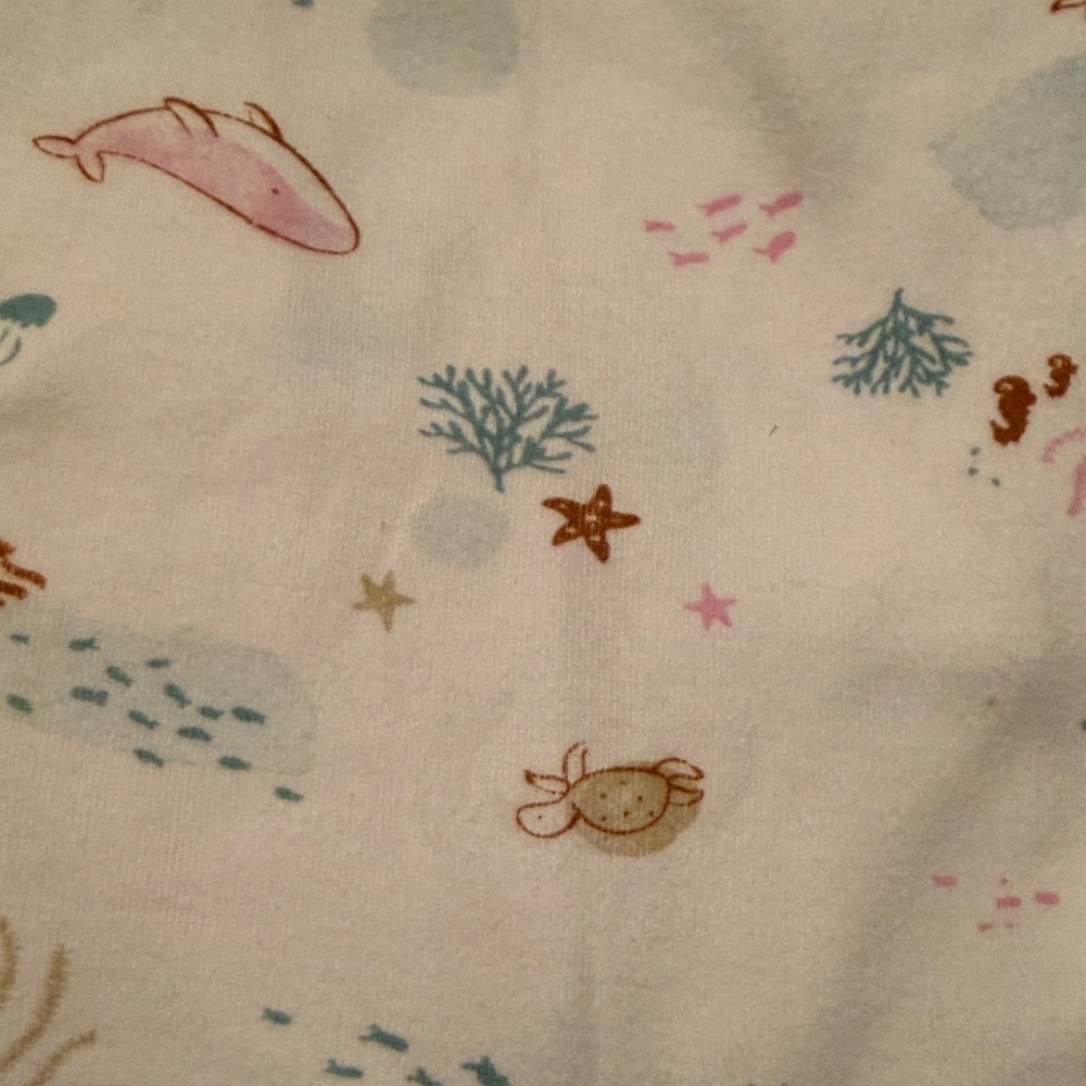 Carters Just One You, Girls Bodysuits and pants set. 12 month. Ocean Prints. - Picture 4 of 8
